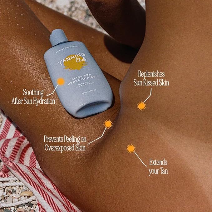 After Sun Gel - Aloe Vera and Sea Kelp Formula for Sunburn Relief and Hydration - Tan Extender - 150 m