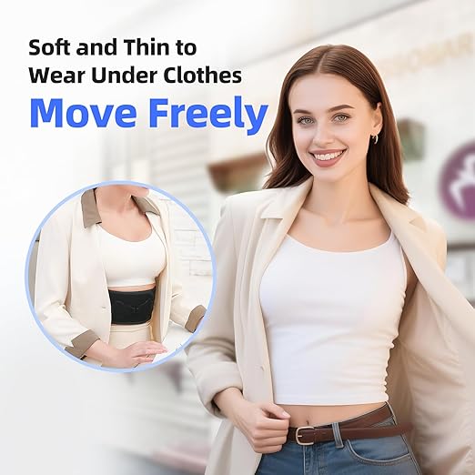 babaka Posture Corrector for Women and Men, Adjustable Full Back Support, Upper and Lower Back Pain Relief, Back Brace, Shoulder Straightener, Scoliosis, Hunchback, Thoracic, Spine Corrector (Medium, Waist: 28''-36'')