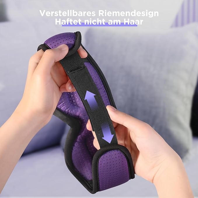 LC-dolida Sleep Headphones, Sleep Mask Bluetooth Wireless Music Eye Mask, Sleeping Headphones for Side Sleepers Sleep Mask with Bluetooth Headphones Ultra-Thin Stereo Speakers Perfect for Sleeping