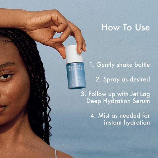 Summer Fridays Jet Lag Skin Soothing Hydration Face Mist - Ultra-Fine Facial Spray & Hydrating Mist to Comfort, Soothe & Help Provide Protective Moisture Barrier Support for Glowing Skin (1.7 Fl Oz)
