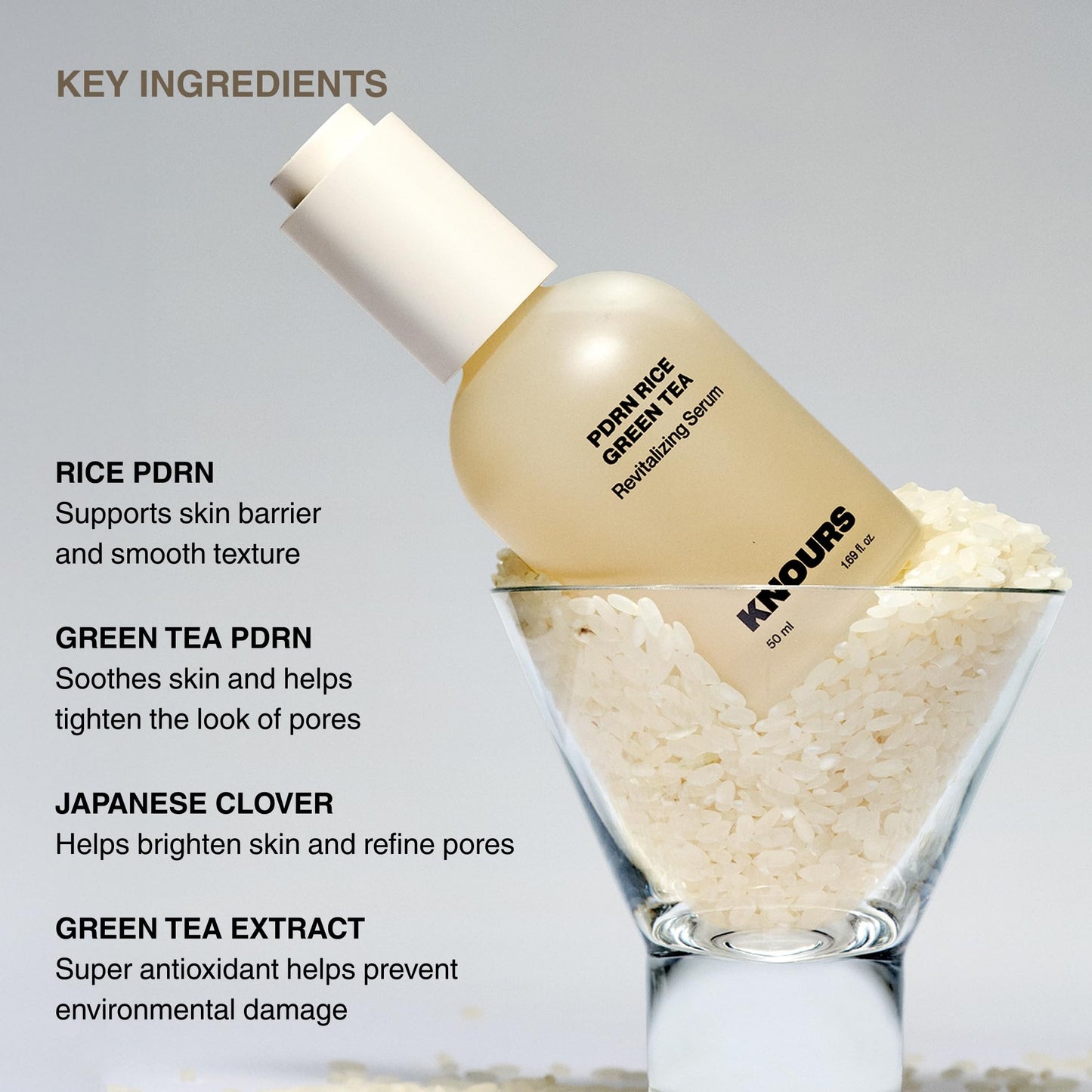 Knours. PDRN Rice & Green Tea Revitalizing Serum 50ml