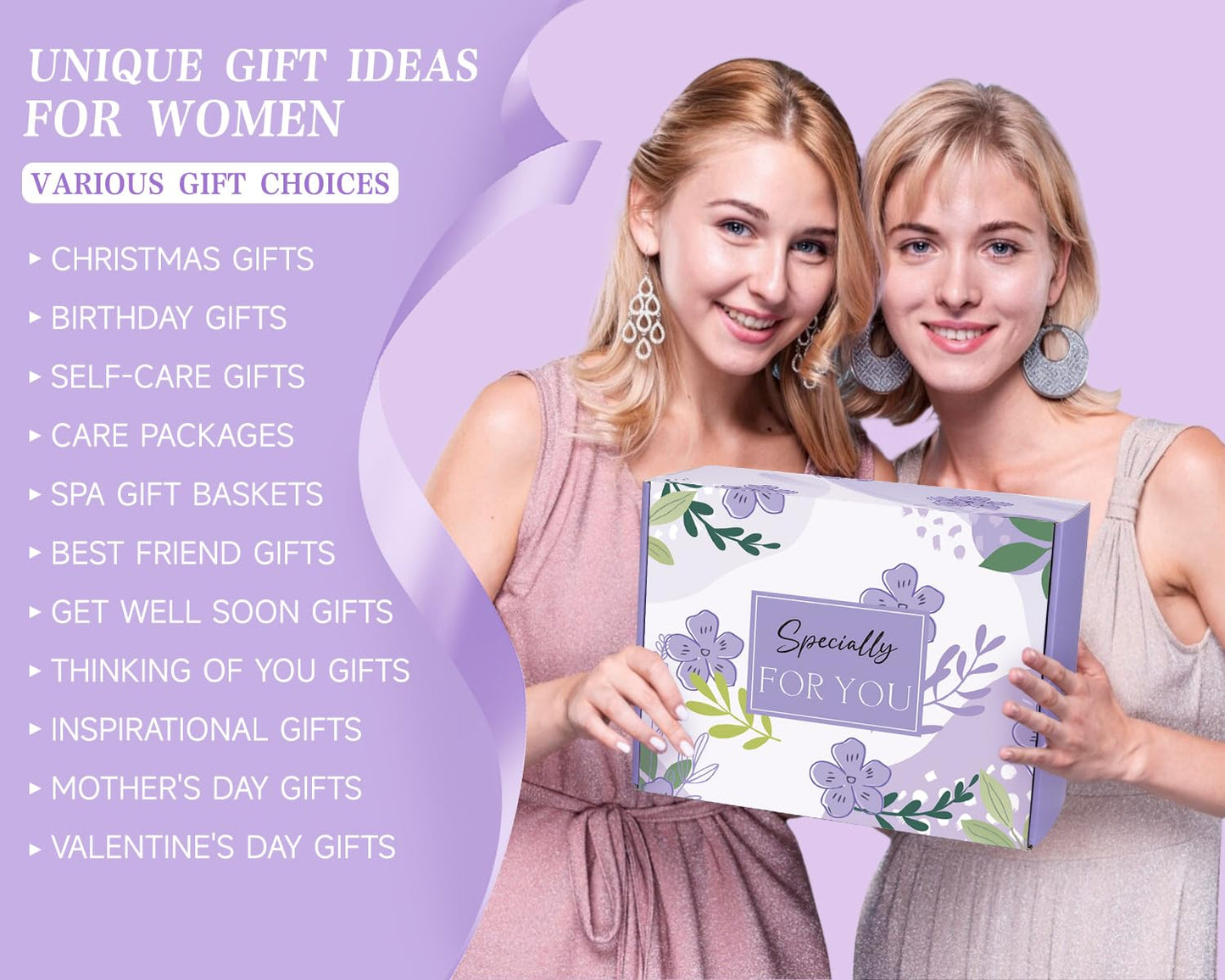 Birthday Gifts for Women Self Care Friendship Gifts, Lavender Relaxing Spa Gifts Basket Care Package w/ Luxury Flannel Blanket 20 Oz Tumbler, Unique Mothers Day Gift for Mom Her Friend Sister Wife