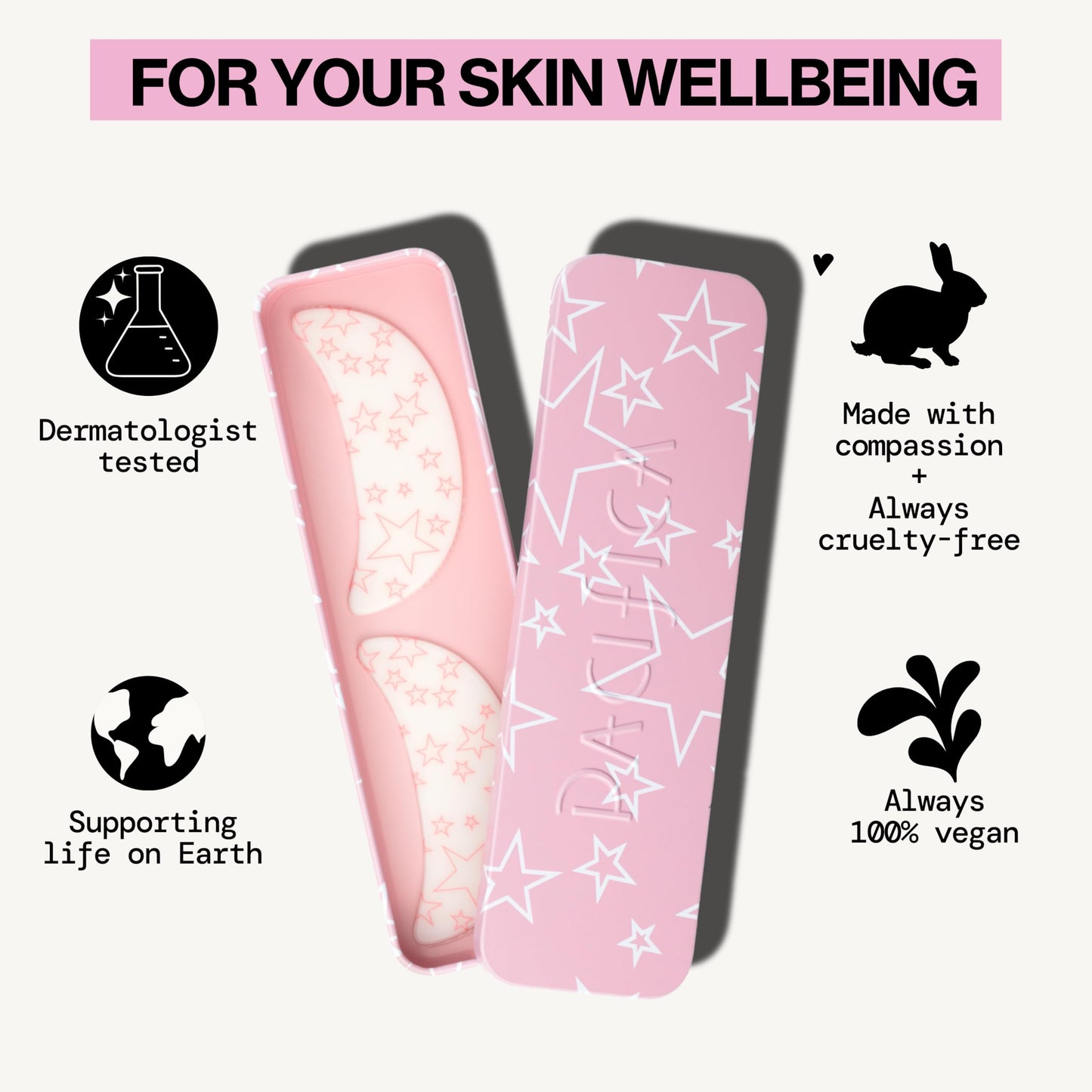 Pacifica Beauty Reusable Smile Line Mask, Skincare, Silicone Mask, For Fine Lines and Wrinkles, Lift and Firm, Pair with Serum, Storage Tin Included, Skin Care, Smile Line Patches, Vegan, 2 Pieces