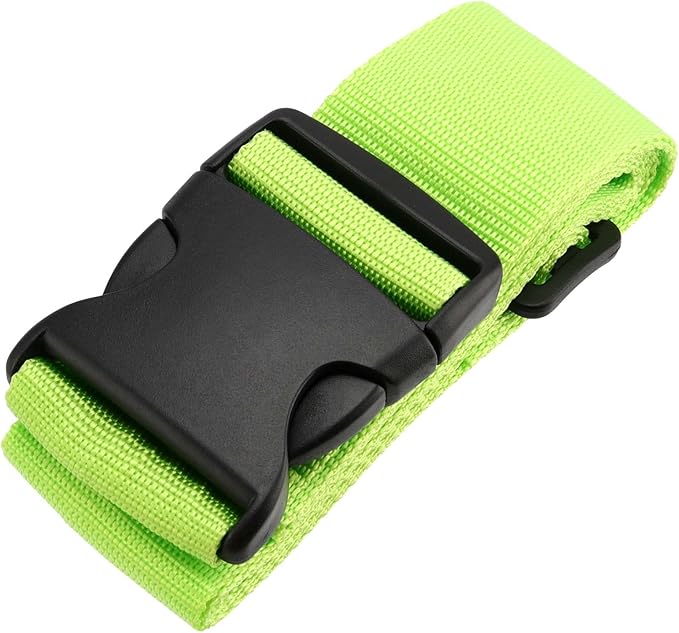 20 Pack 78 x 2 Inches Luggage Straps for Suitcases, Adjustable Suitcase Belts with Quick Release Buckles, Heavy Duty Travel Straps Packing Straps for Luggage, Suitcases, Green