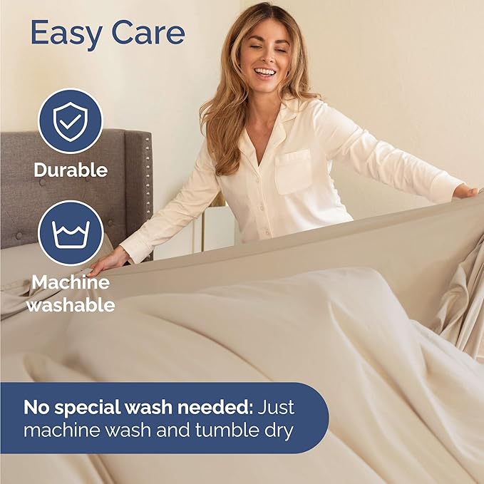 Bulk Case Pack of 16 Sheet Sets - (16) Complete Twin Size Sheet Sets with Deep Pockets - Wholesale Bulk Bedding for Hotels, Spas & Airbnbs - Breathable, Cooling, Soft & Wrinkle Free - (Twin, Wheat)