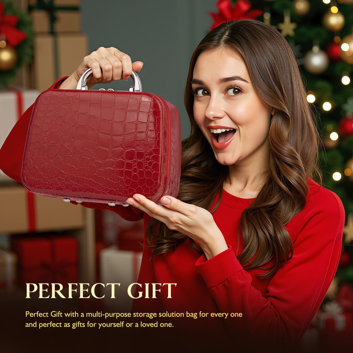 Birthday Gifts for Women Teens Girls, Spa Gift Set, Bath Gift Set for Women, 12 Pcs Rose Vanilla Bath Set, Self Care gifts Bag Makeup Cosmetic Bag, Spa Kit for Teenage Gifts, Daughter Gift Set