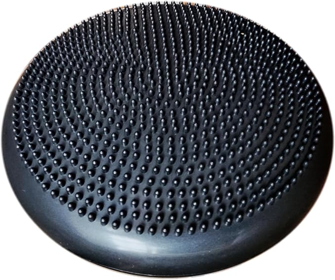 AppleRound Inflated Wobble Cushion with Hand Pump, Air Stability Board (Extra Thick), Core Balance Disc for Adults, Sensory Wiggle Seat for Kids, Flexible Seating for All Age, 13.5in / 34cm Diameter