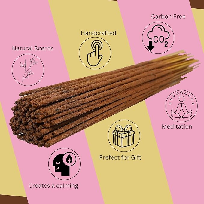 Bless-Charch-Frankincense-and-Myrrh 100%-Natural-Handmade-Hand-Dipped Organic-Chemicals-Charcoal-Free Purification-Relaxation-Positivity-Meditation Best-Woods-Scent (500 Sticks(26 OZ))