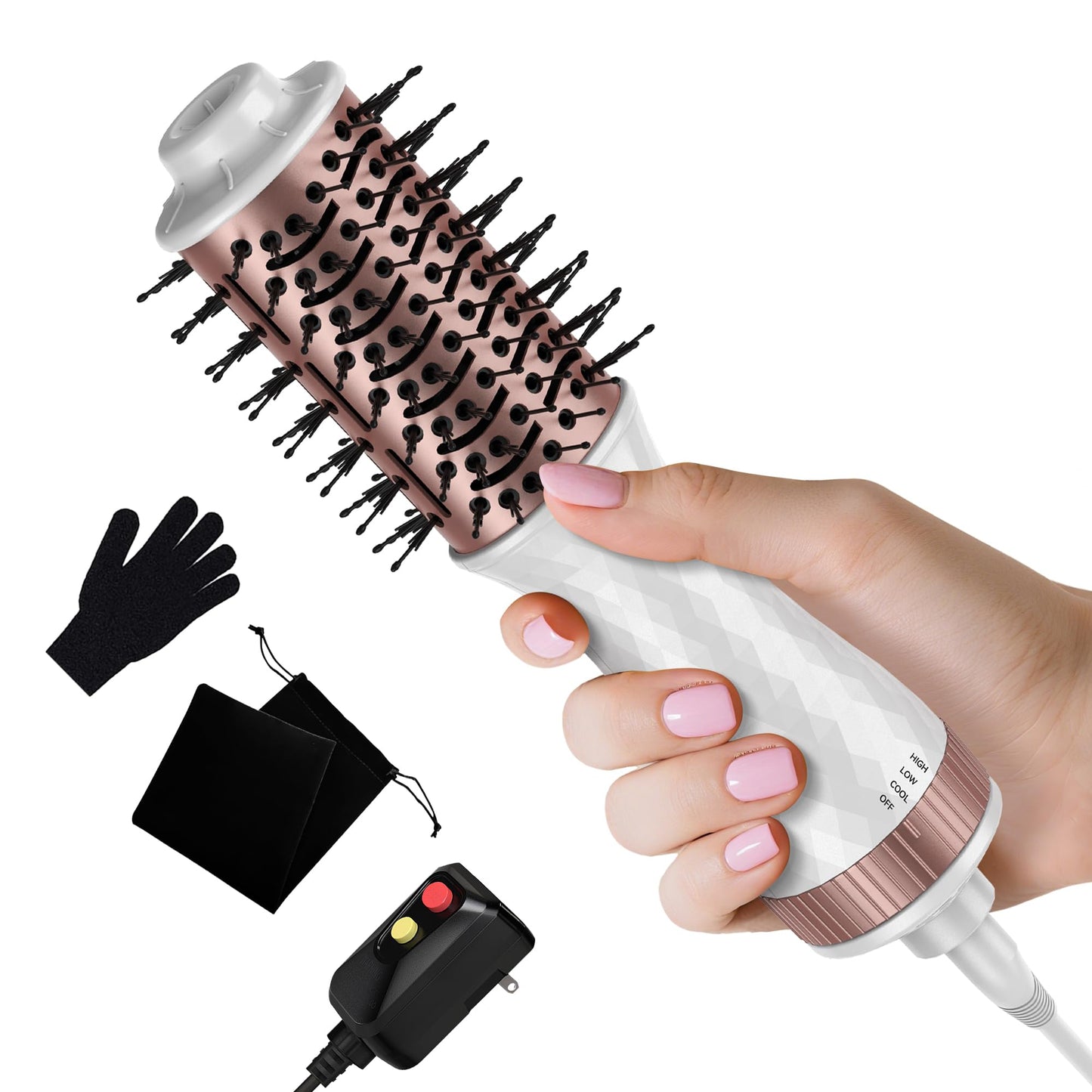 Mini Travel Hair Dryer Brush Blow Dryer Brush in One, Small Hot Air Brush Compact Brush Blow Dryers for Women, Portable One Step Volumizer,Straightener,Styler,100-120V