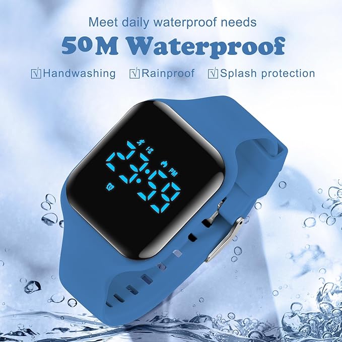 Kids Watches for Girls Boys Digital Sport Watch with Step Counter Pedometer Vibration Alarm Clock, No App Waterproof Fitness Tracker Kids Watch Boys Girls Teens Students Ages 5-16