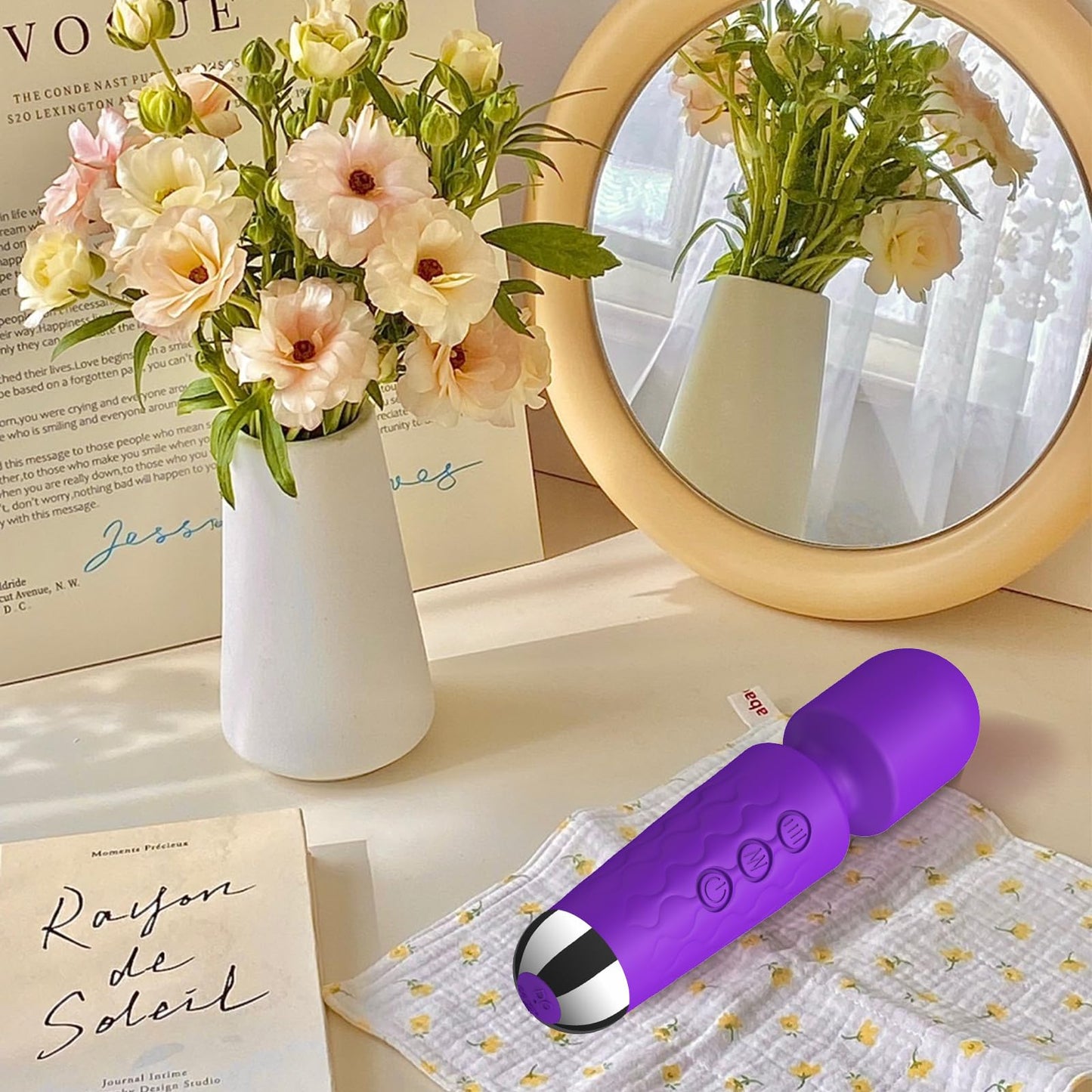 Kitppit Back Relaxation Massager - Rechargeable Mini Electric Body Massager - for Foot - Arm Muscle Relaxation (Purple)