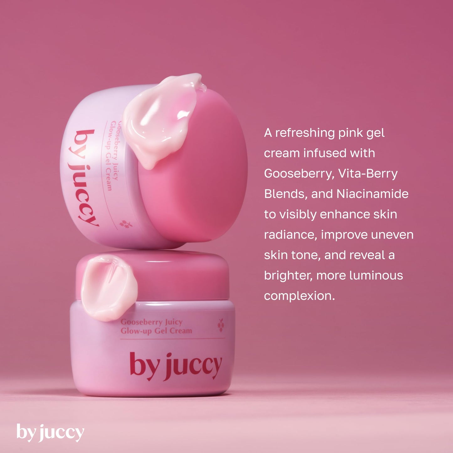 BYJUCCY Gooseberry Juicy Glow-up Gel CreamㅣDaily Hydration, Even Skin ToneㅣGooseberry, Alpha-Arbutin, Niacinamide, Centella AsiaticaㅣKorean Skin Care, Korean Moisturizer | By Juicy | 1.85 Fl.oz