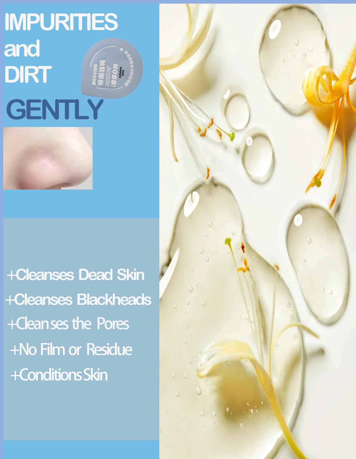 Okerker 20pc Deep Cleansing Blam for Face, Mini Makeup Remover Blam, Gentle Facial Makeup Remover, Moisturizing Pore Face Cleanser, Individually Packaged Travel Essential Makaup