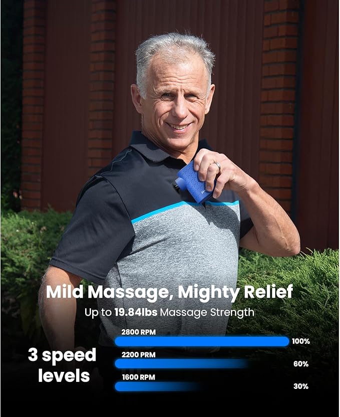 BOB AND BRAD P5 Mini Massage Gun, Pocket-Size Massager for Travel, Ultra-Small Portable Massage Gun for Back & Shoulder Daily Comfort, FSA Quiet Massager HSA Eligible, Gift for Family, Only 0.49 lb