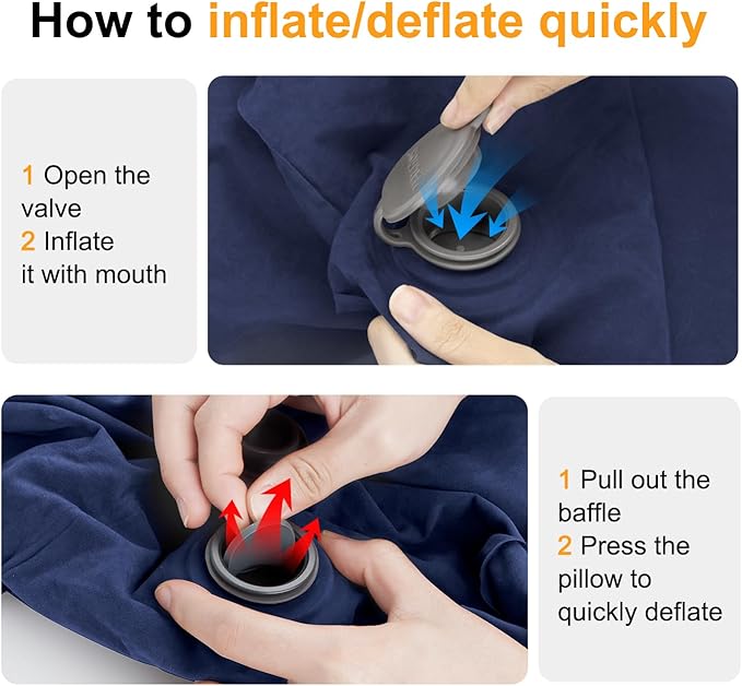 Inflatable Travel Foot Rest Pillow, Kids Airplane Bed, Adjustable Height Leg Pillow for Air Travel, Make a Flat Bed for Kids and Toddlers, Great for Airplane, Train, car（Blue, 1 Pack）