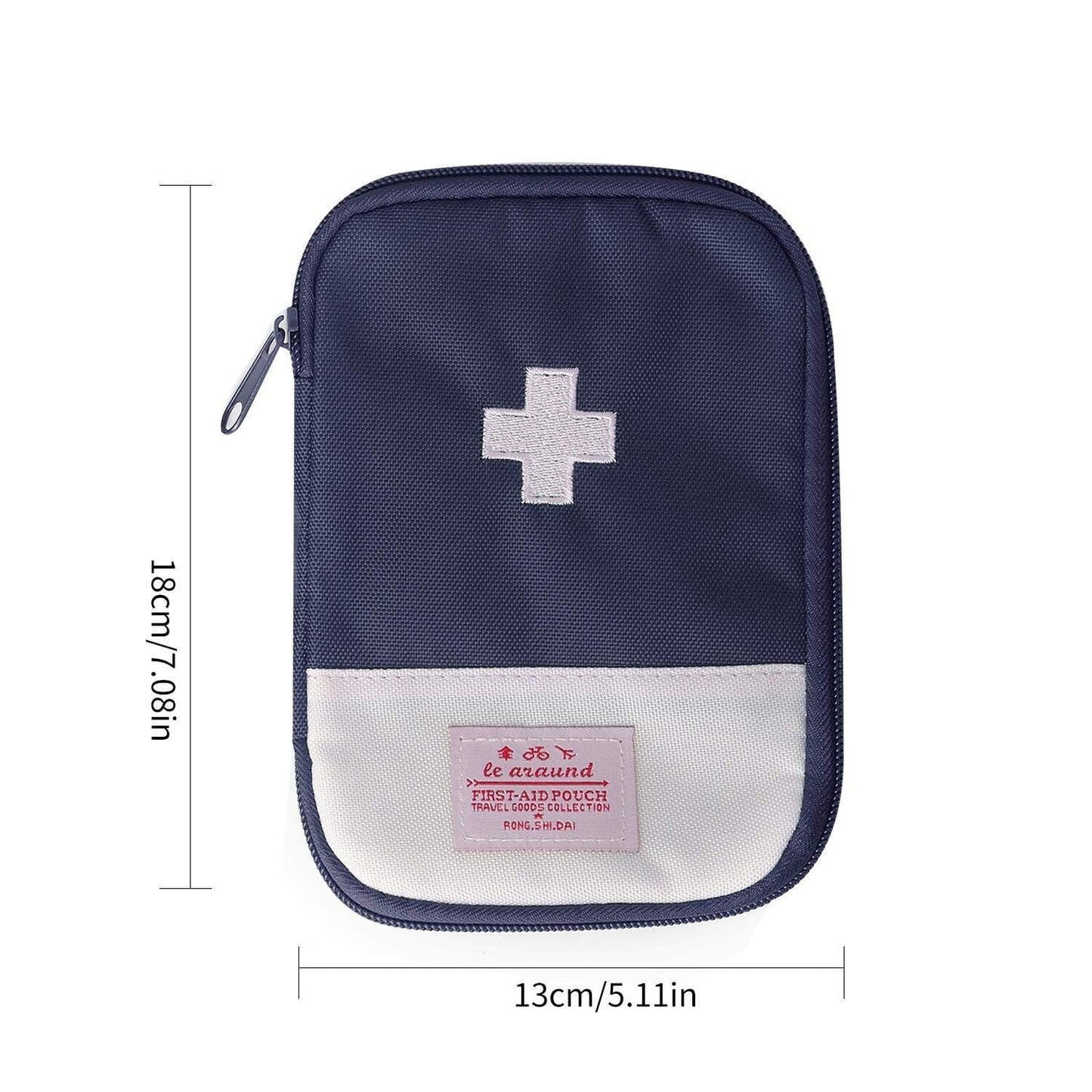 JIAKAI 2 Packs First Aid Bag,Empty First Aid Pouch,Mini Portable Medical Bag for Outdoor Camping Hiking Travel Emergency，Multifunction Emergency Medicine Storage Bag-7x5 inch