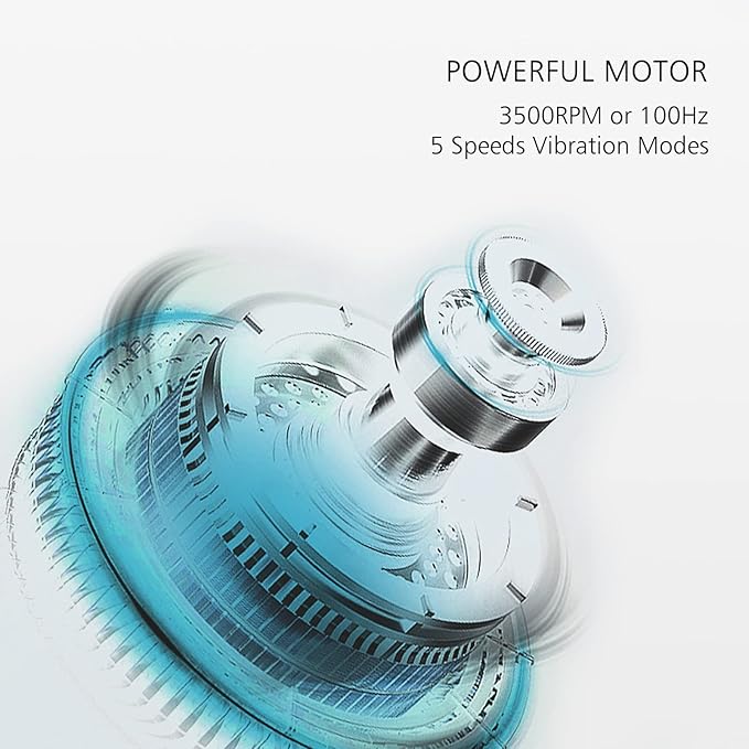 2" Mini Massage Ball, 5 Speeds Vibrating Massage Roller Ball for Palm, Hand, Foot, Leg, Neck, Back, Trigger Point Muscle Therapy Ball for Myofascial Release, Plantar Fasciitis Relief, Blue