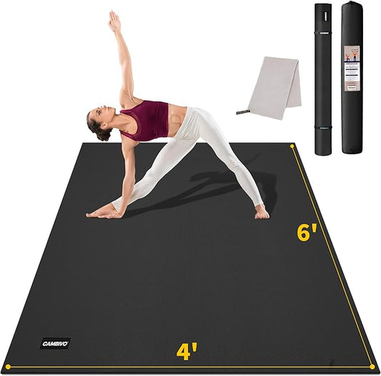 CAMBIVO Yoga Mat for Women and Men, Extra Long and Wide Exercise Mat(72"x48"/84"x30"), Large Non Slip Workout Mat for Yoga, Pilates, Fitness, Barefoot Workouts, Home Gym Studio
