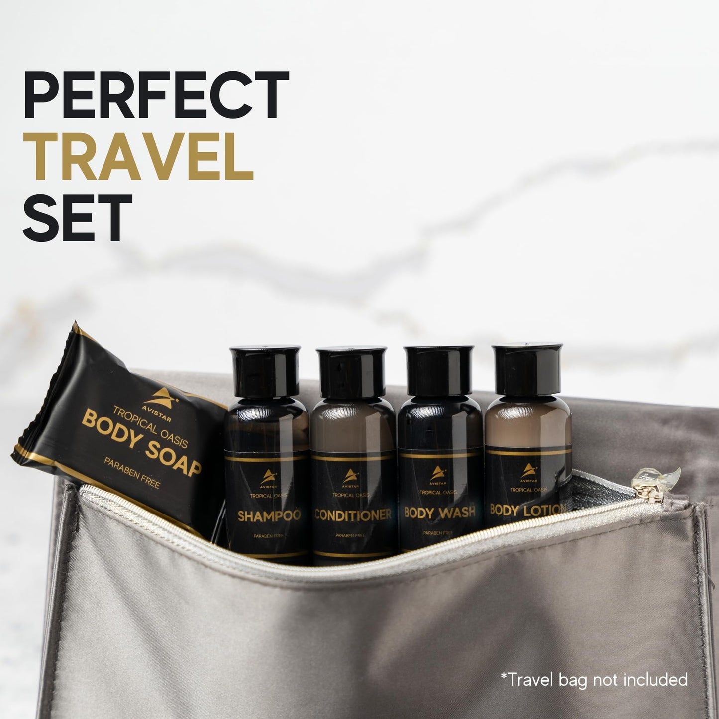 80 Piece Set Hotel Guest Soaps for Bathroom, Travel Size Bulk Toiletries Set, Supplies for Guests, 20 Pack w/ 20 Shampoo 20 Conditioner 20 Body Wash 20 Lotion