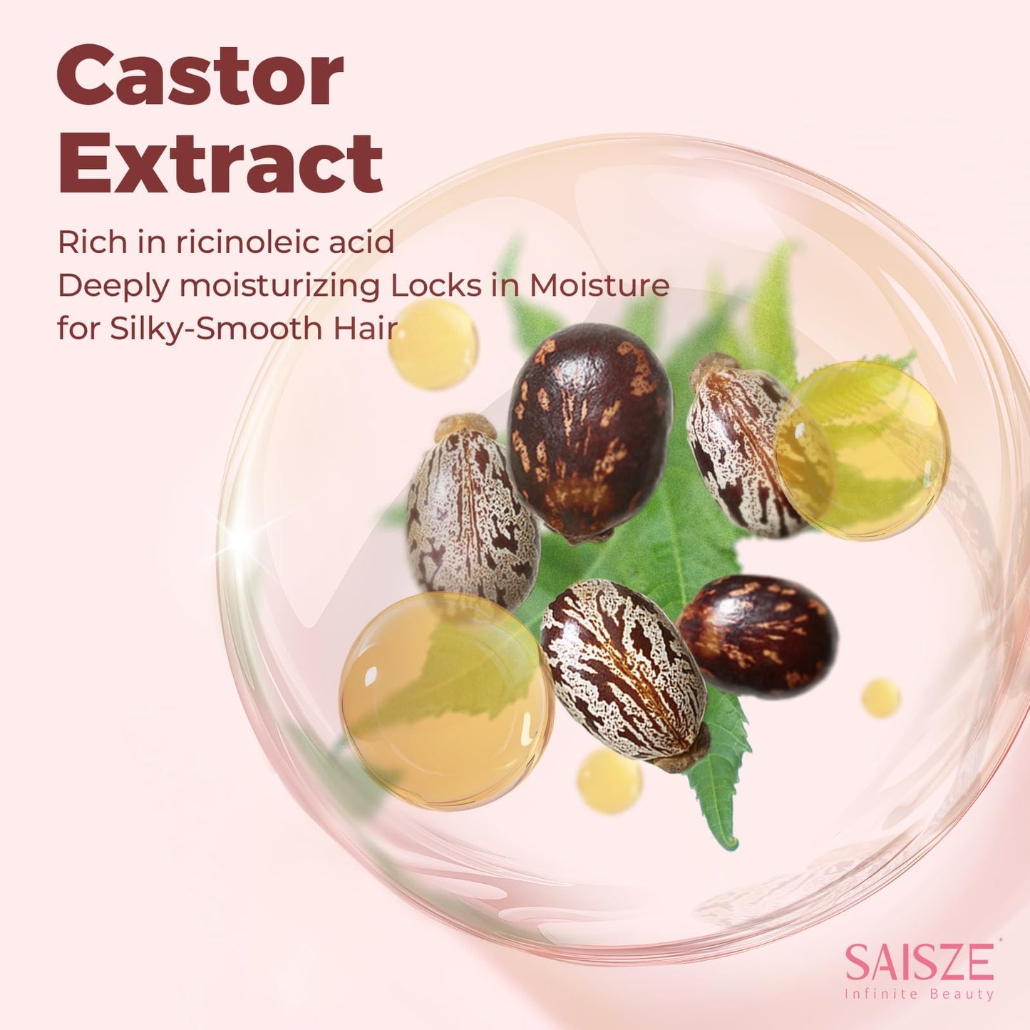 SAISZE Castor Oil Shampoo and Conditioner Bar, Hydrating and Moisturizing Hair, Natural Solid Shampoo for Hair Growth and Scalp Nourishment