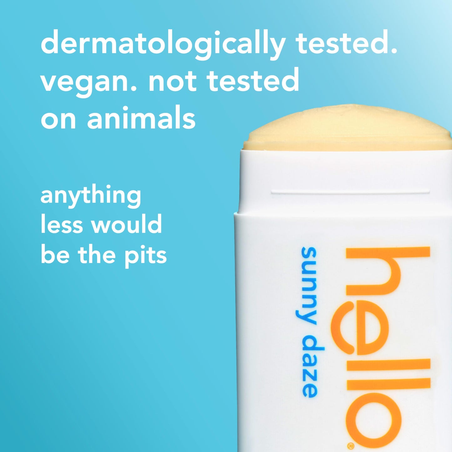 hello Sunny Daze Aluminum Free Deodorant for Women and Men with Shea Butter, 24-Hour Freshness, Baking Soda Free Deodorant, Dermatologically Tested, 2.6 oz Deodorant Stick, 2 pack