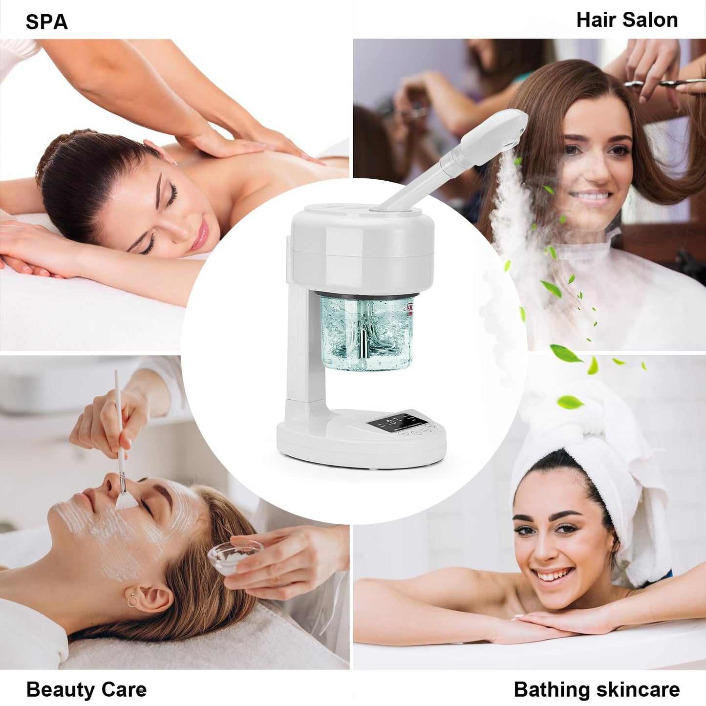 JOSTZHXIN Facial Steamer Nano Ionic Face Steamer with Extendable Arm,Portable Facial Steamer 360°Rotating Nozzle Esthetician Steamer for Personal Care at Home or Salon