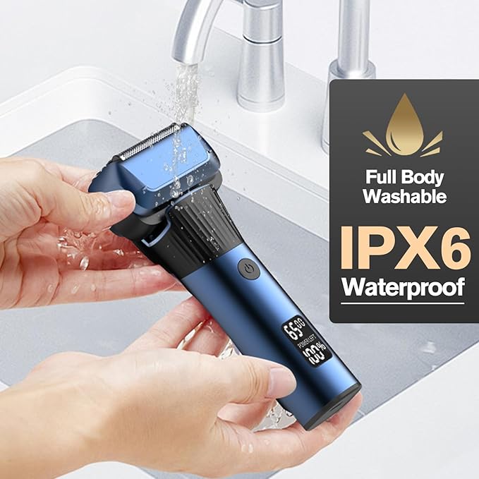 5-Blade Cordless Electric Razor for Men, 2-Speed Electric Shavers for Men Face, Close Shaving Men's Foil Shaver for Coarse Hair Wet/Dry USB-C Fast Charging &100 Min Runtime - Travel-Ready & Giftable