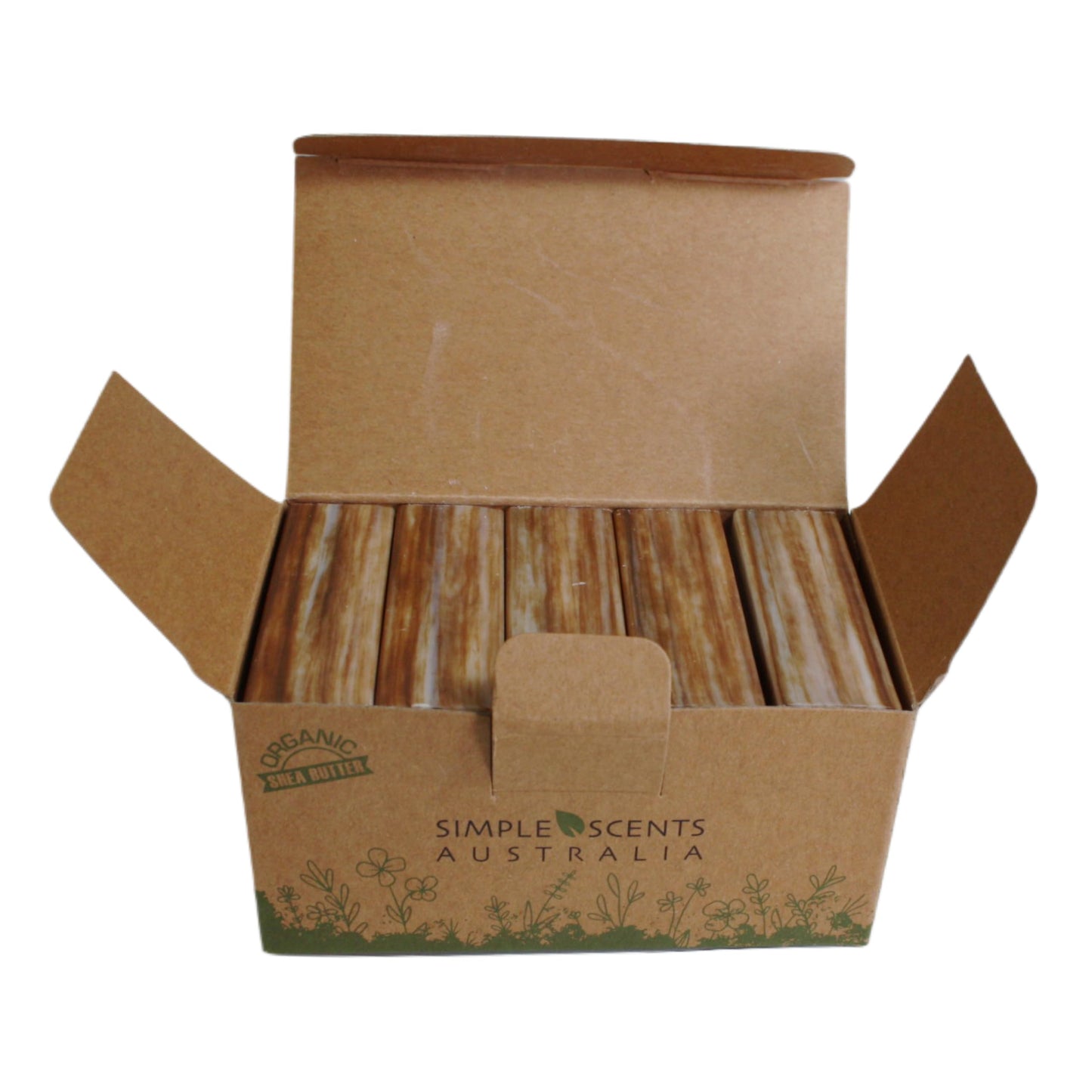 SSA Sandalwood Scented Natural Soap Bars (5 Bars), 3.5oz Australian Moisturizing Triple Milled Soap Bars Enriched with Shea Butter - Long Lasting Plant Based Body Bath Bars for Men & Women