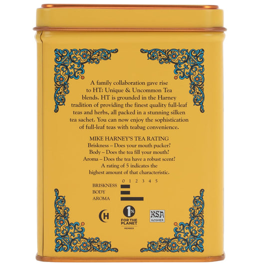 Harney & Sons Master Yellow & Blue Tea Tin - Herbal Blend of Chamomile, Lavender, and Cornflowers - 1.4 Oz, 20 Count