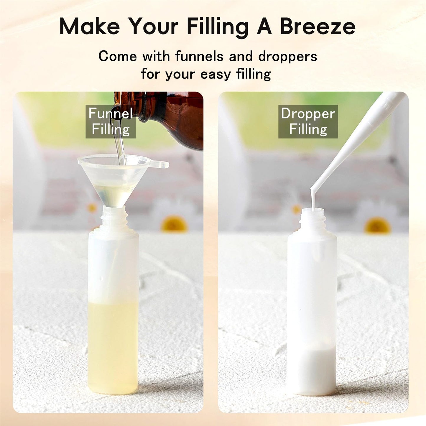 TUZAZO 10 Pack 18ml/0.6oz Small Travel Tube Bottles, Refillable Empty Plastic Mini Travel Size Squeeze Bottles for Liquid Makeup Cosmetic Toiletries