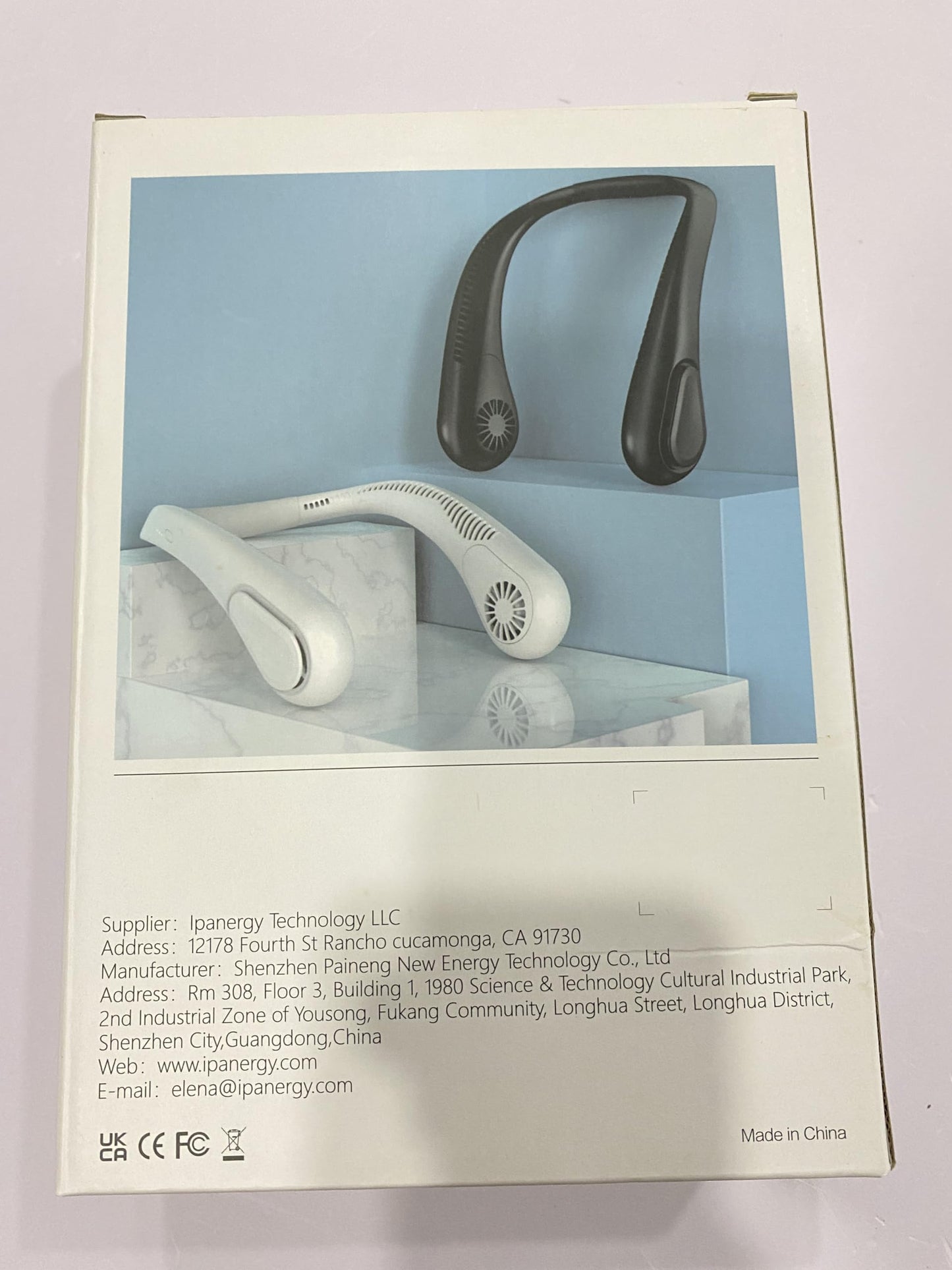 AMACOOL Bladeless Neck Fan Portable Personal Fan 5000mAh Rechargeable Battery Operated Wearable Fan for Women Men Outdoor Sport Travel Patio Garden Work Home Kitchen(Black)