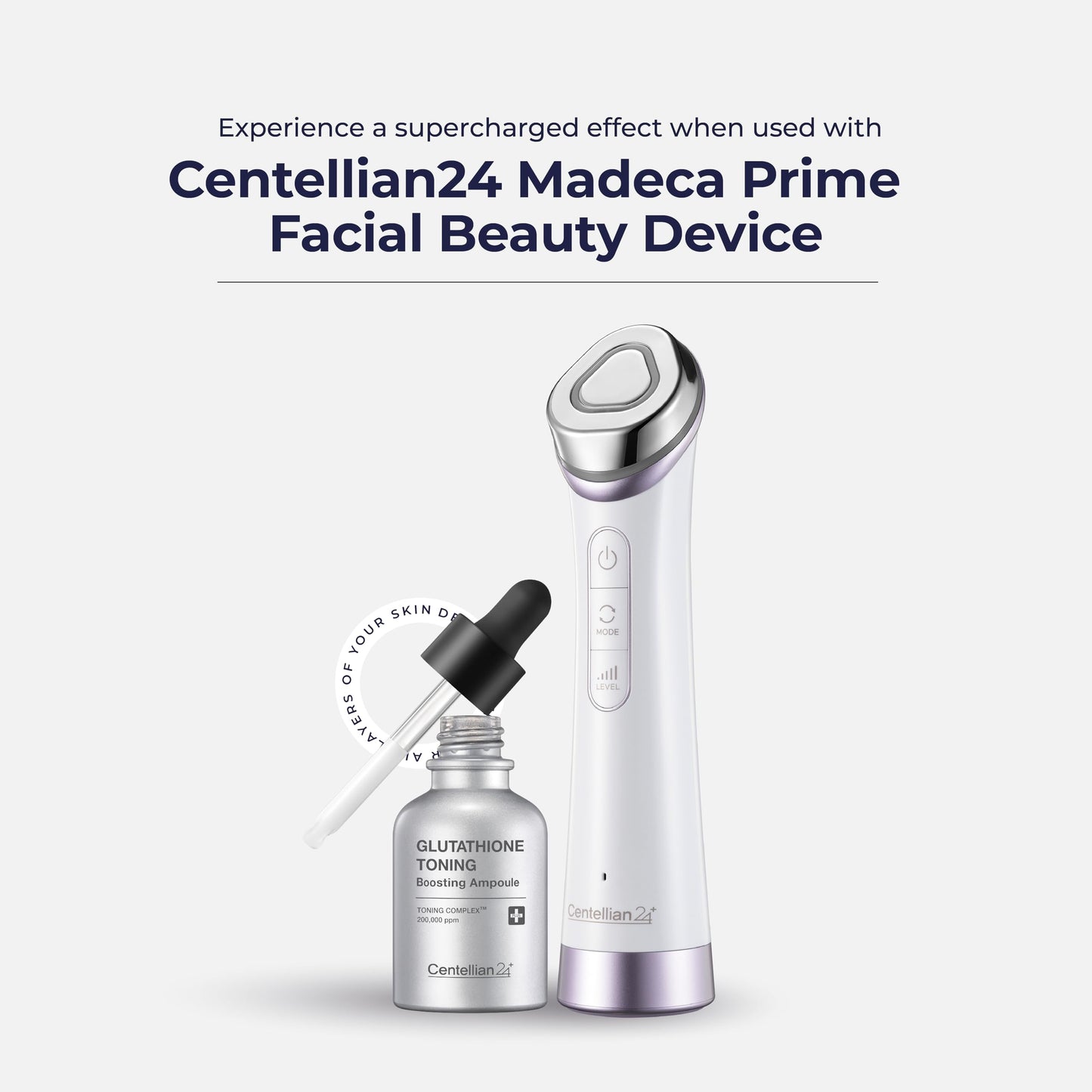 Centellian 24 Glutathione Toning Boosting Ampoule - Illuminated & Even Skin Tone. Glutathione Complex 200,000 ppm, Niacinamide & Vitamins (1.01 fl oz) by Dongkook Pharmaceutical