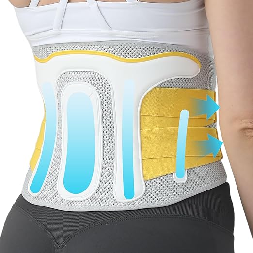 Back Brace for Men Lower Back Pain Relief, Breathable Back Support Brace for Women, Adjustable Lumbar Support Belt for Herniated Disc, Sciatica, Scoliosis Pain Relief (XXL:34.4"–49.2")