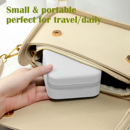 CIPIDI Travel Jewelry Case Bridesmaid Gifts Box,12 Pack Small Jewelry Box Mini Jewelry Organizer,PU Leather Portable Earring Storage Box for Women Girls Bridesmaid Proposal Gifts