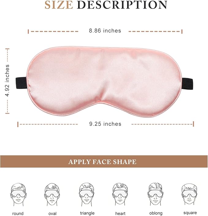 Uaszdau Sleep Mask Silk Eye Mask for Sleeping, Super Soft Blackout Eye Mask for Women Men, Side Sleeper Eye Covers for Sleeping with Adjustable Straps, Travel Eye Mask, 3 Pack, Black-purple-navy