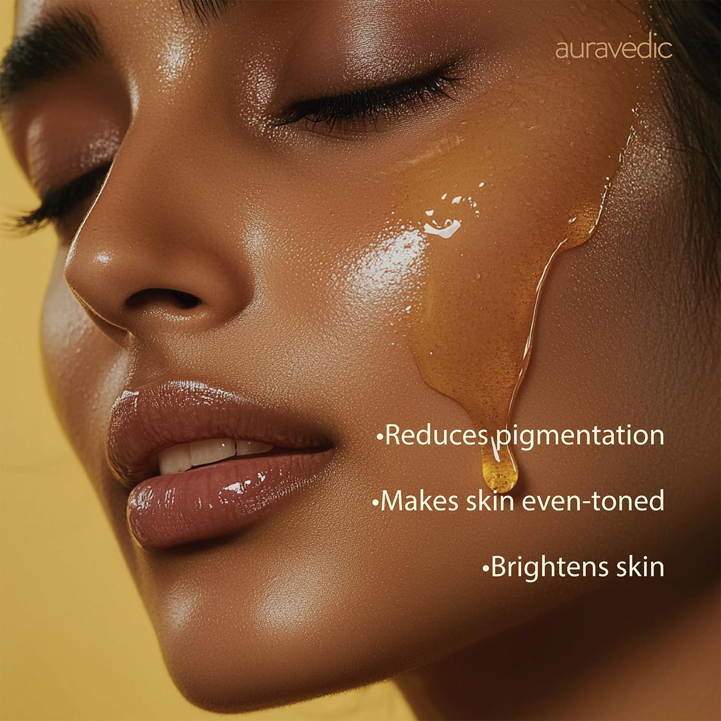 Auravedic Skin Oil for Radiant Skin | Face Massage Oil with Turmeric, Saffron & Ashwagandha | Suits Oily, Dry & All Skin Types | Organic & Natural | 3.38 Fl Oz (100ml)