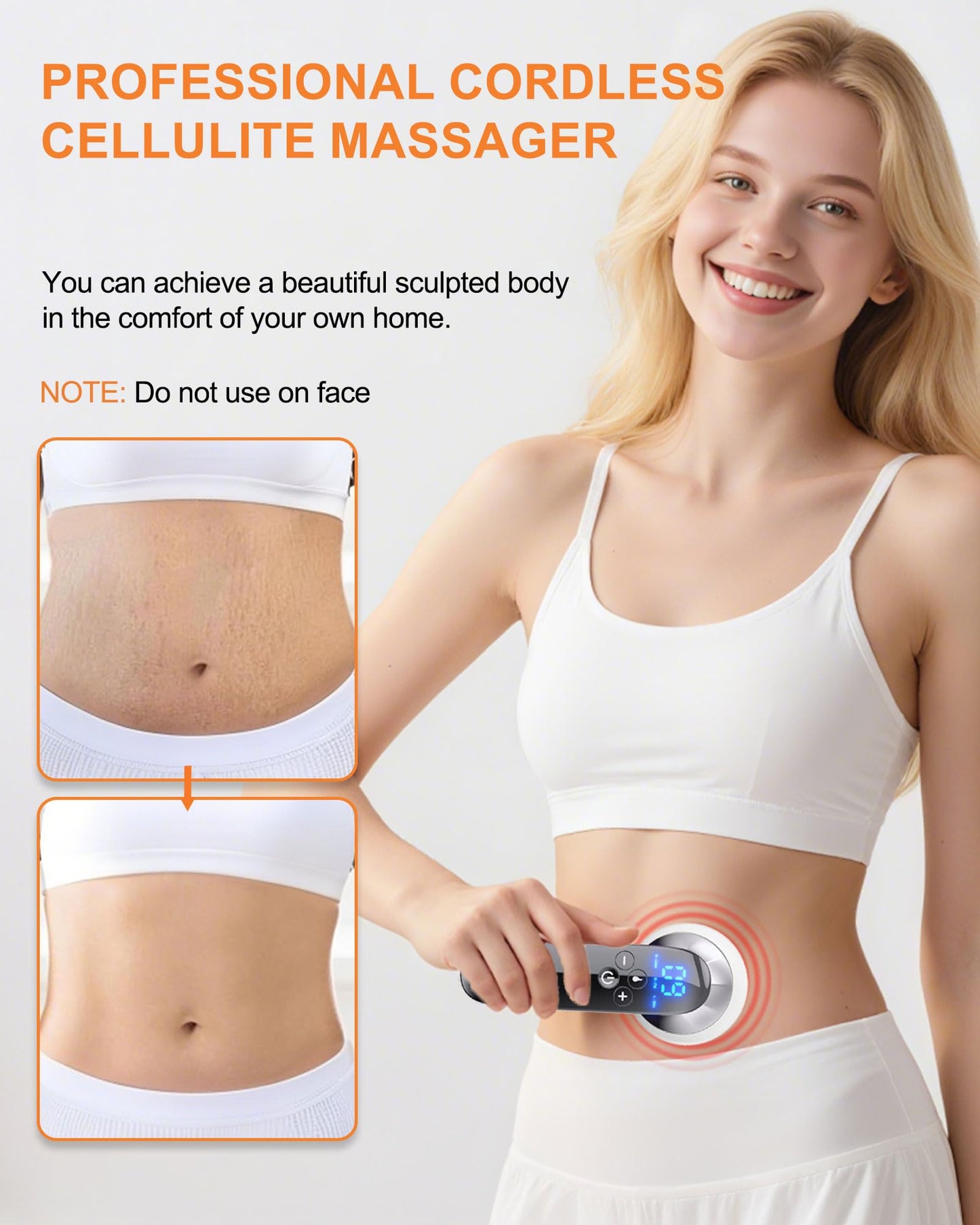 Body Sculpting Machine - Professional Cordless Handheld Body Shaping Massager Tool - Suitable for Belly, Waist, Arms, Leg, Home Tool for Women