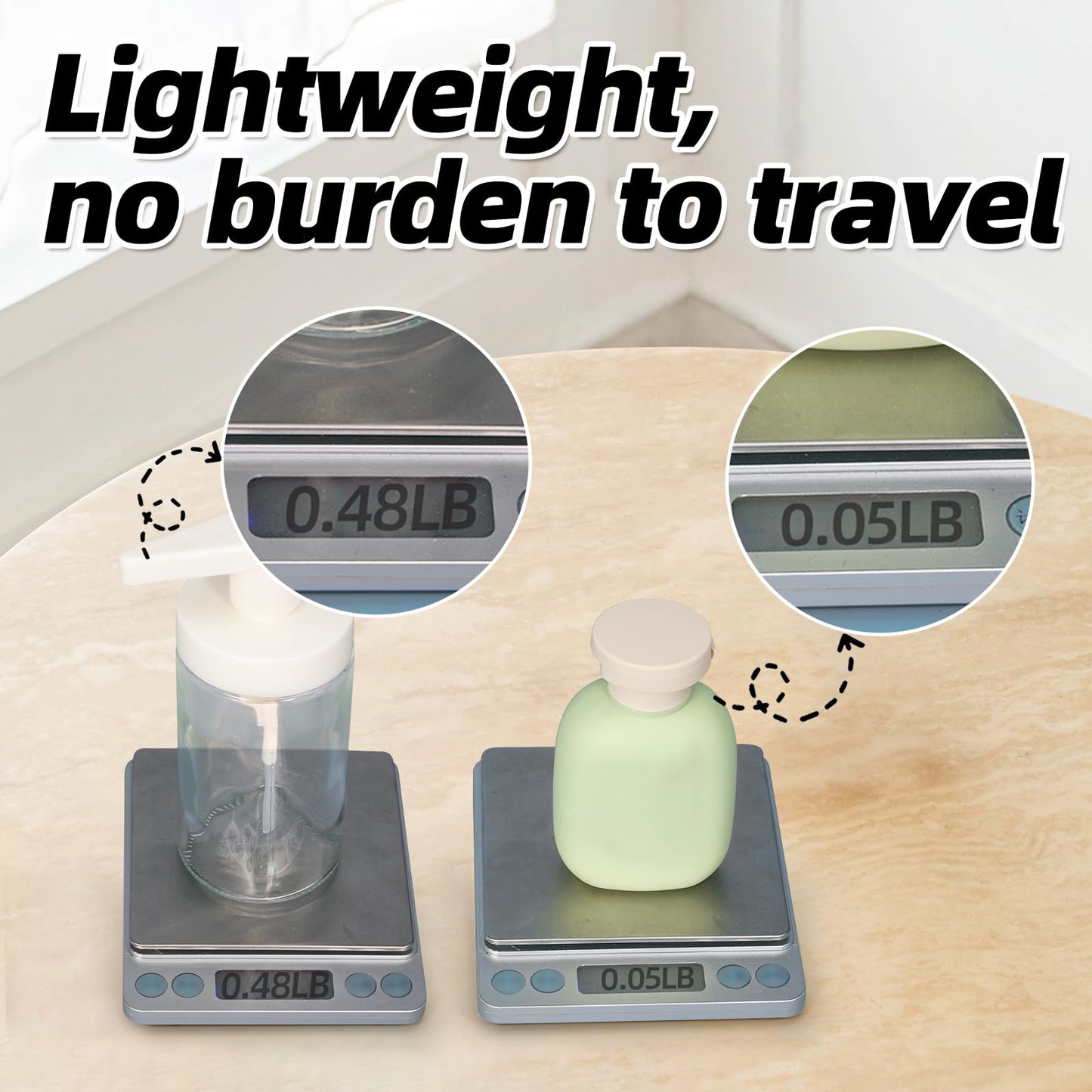 ASEVAT 3.4oz Travel Bottle with Flip Cap, Leak Proof Squeeze Bottles, Refillable Plastic Travel Containers for Creams, Lotion, Foundation, Shampoo, Conditioner