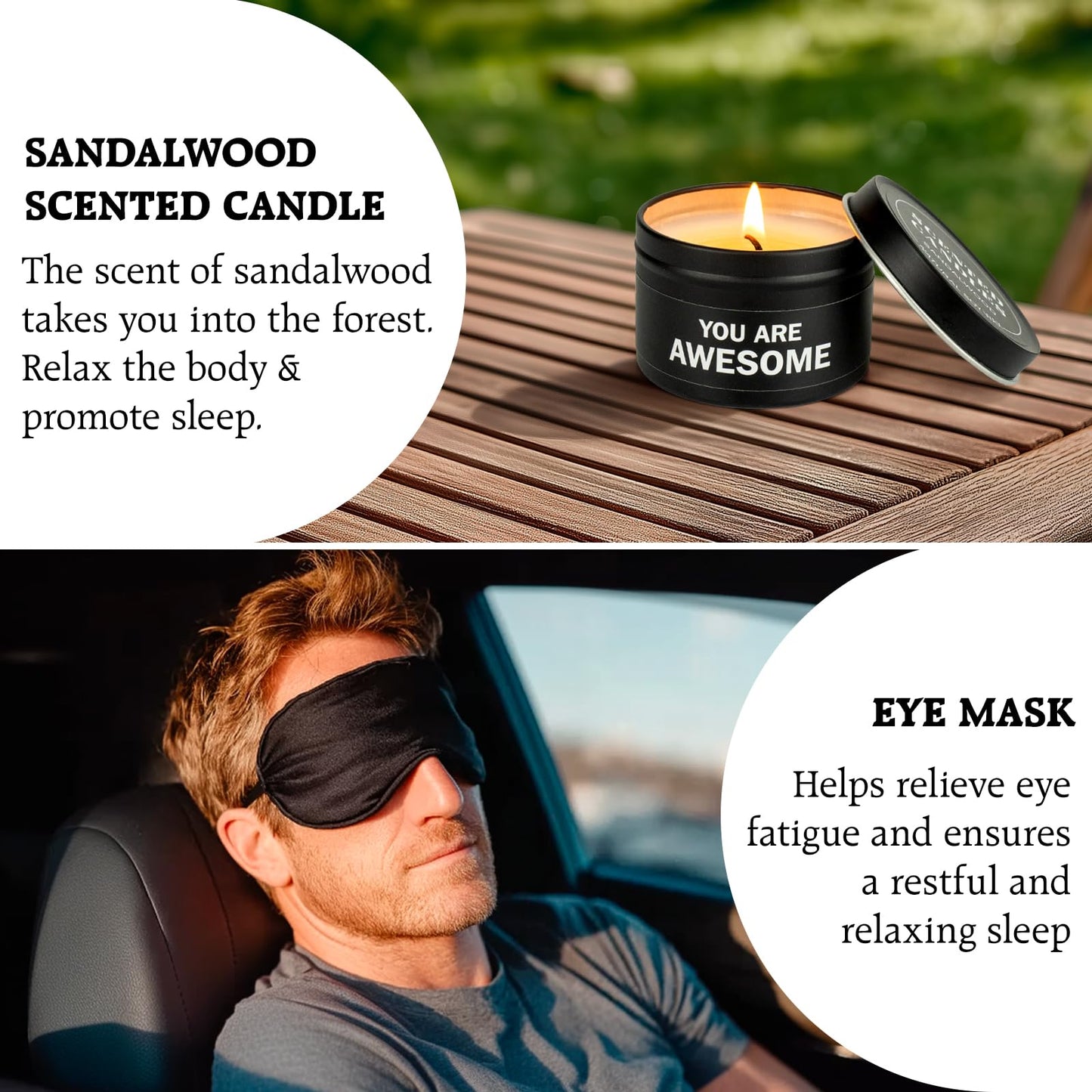 HN HAIINAA Birthday Gifts Baskets for Men, Cool Camping Gift Sets for Guys, Son, Brother, Boyfriend, Dad, Husband, Fathers Day Christmas Men Gifts Ideas