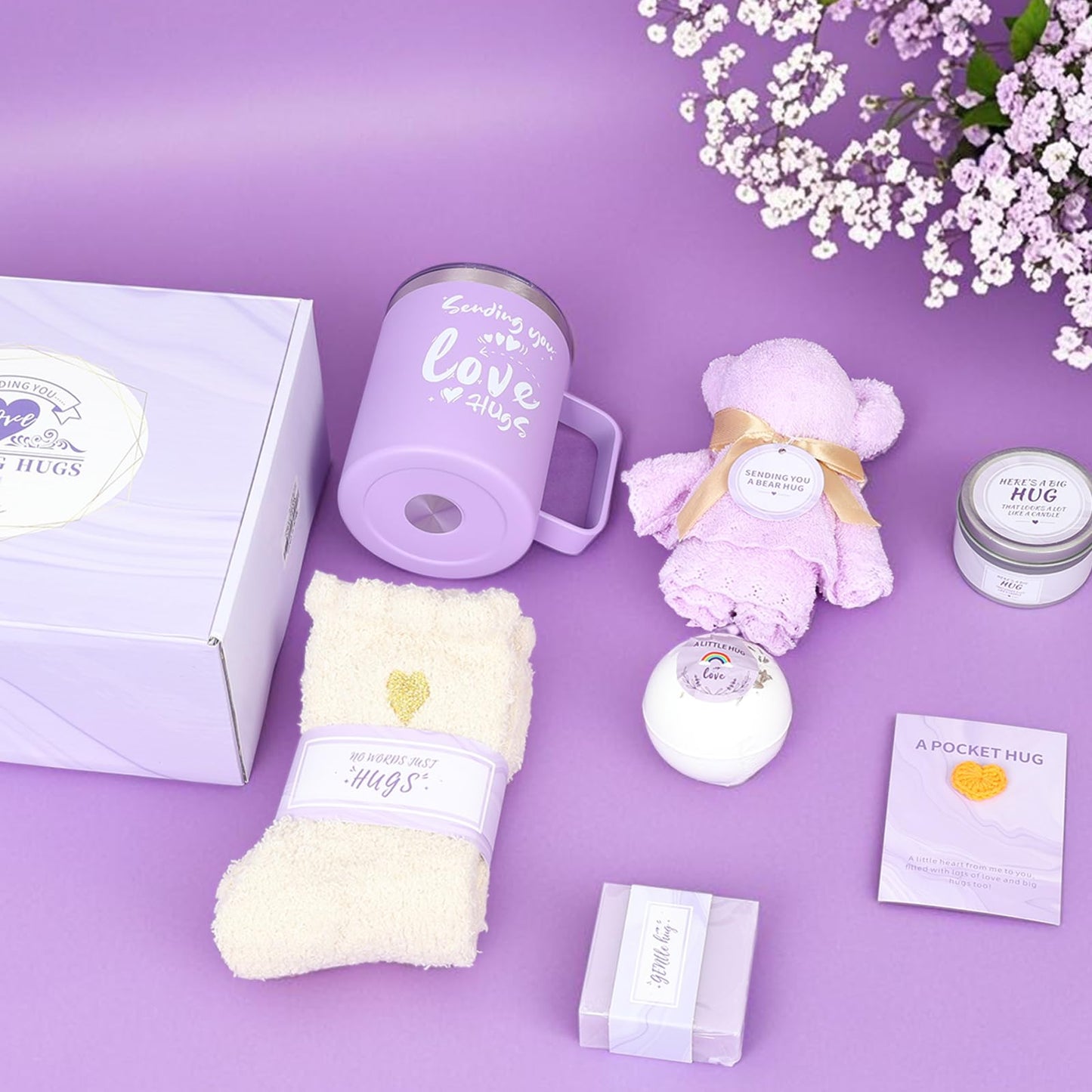 Self Care Get Well Soon Gifts for Women - Spa Care Package for Recovery, Birthday, Sympathy, Thinking of You - Gift Basket for Mom, Wife, Friend, Sister, Her, Encouragement Gift Box