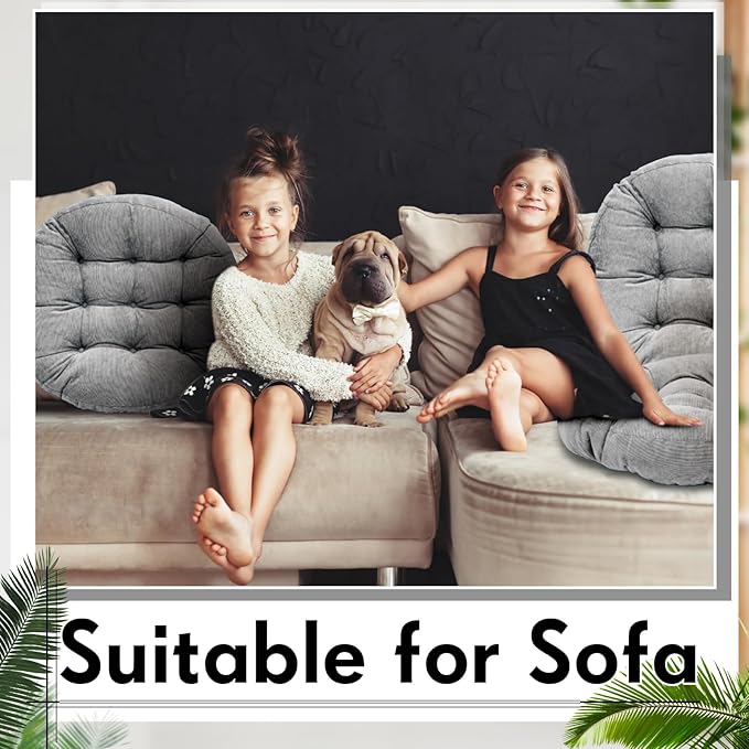 Jerify 8 Pcs Round Floor Pillows Cushions 22 x 22 Inch Large Flexible Seating Cushion Classroom Furniture Floor Pillow for Kids Adults Home Daycare Preschool Yoga Meditation Gift (Light Gray)