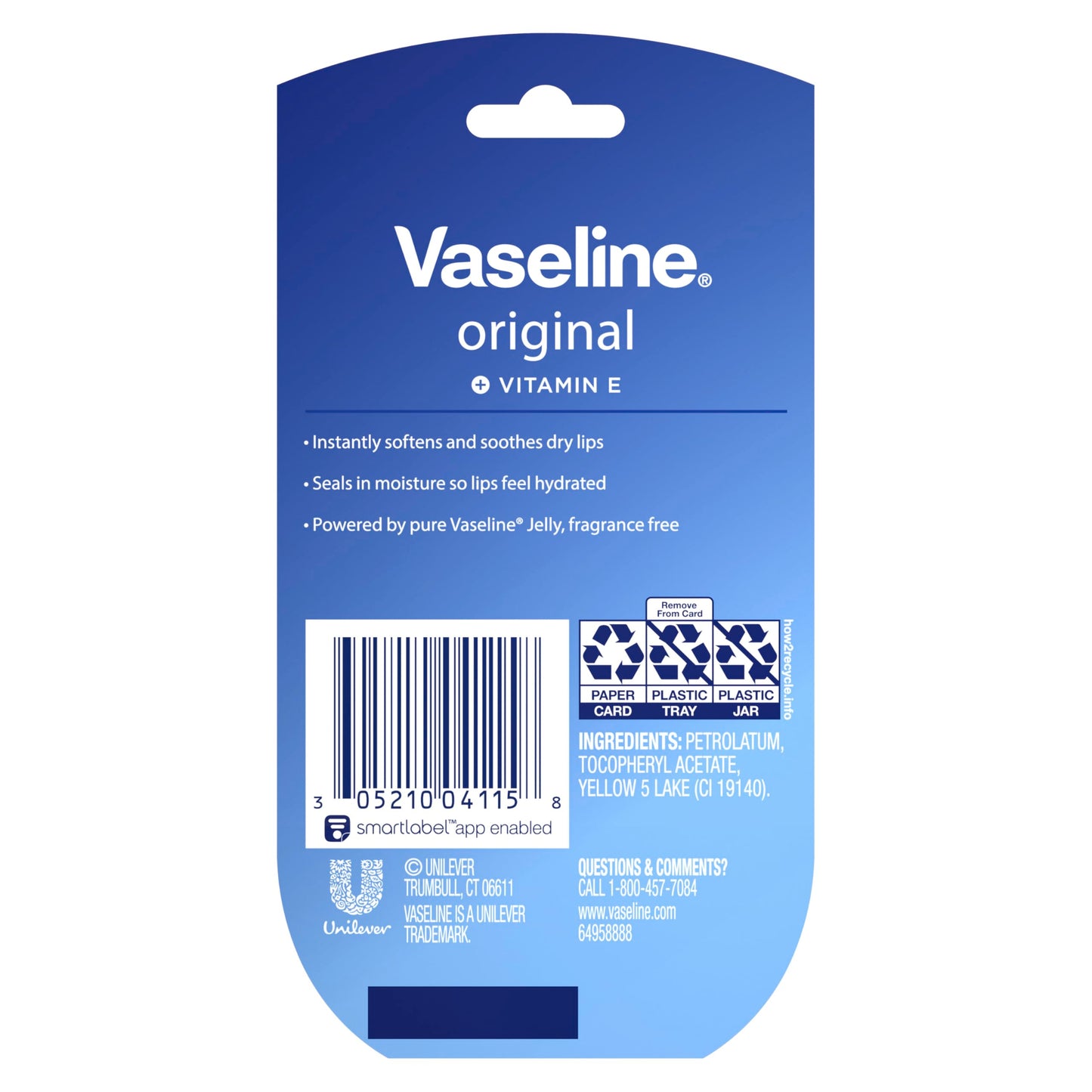 Vaseline Lip Therapy 2 Pack Original Mini For Dry, Chapped Lips Hydrating Lip Balm 0.25 oz