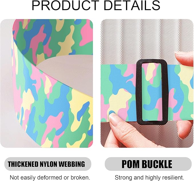 2 Pack Luggage Straps, Adjustable Cute Printing with Combination Lock Luggage Straps for Women Men Travel School Business Trips-Camouflage