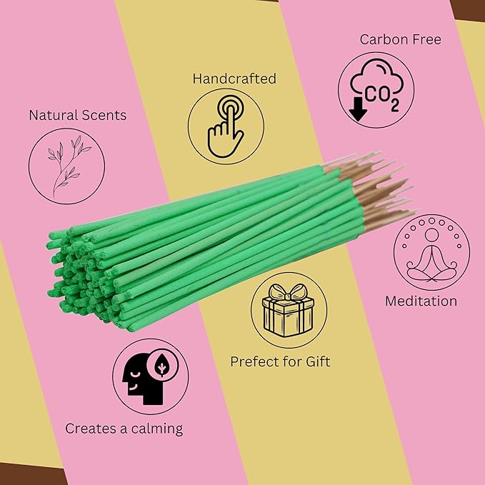 Bless-Citronella 100%-Natural-Handmade-Hand-Dipped-Incense-Sticks Organic-Chemicals-Charcoal-Free Purification-Relaxation-Positivity-Yoga-Meditation Best-Woods-Scent (500 Sticks (26 OZ))