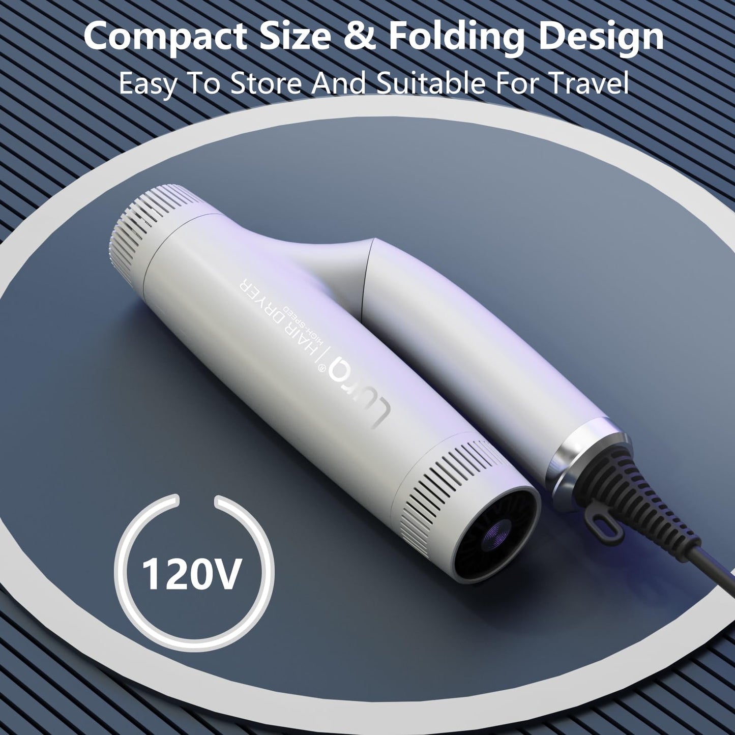 High Speed Ionic Hair Dryer:Portable Hair Blow Dryer for Women,1500w Professional Hair Dryers for Salon,Compact Mini Blowdryer with Travel Case for Travel,Quiet Lightweight Hairdryers for Kids and RA