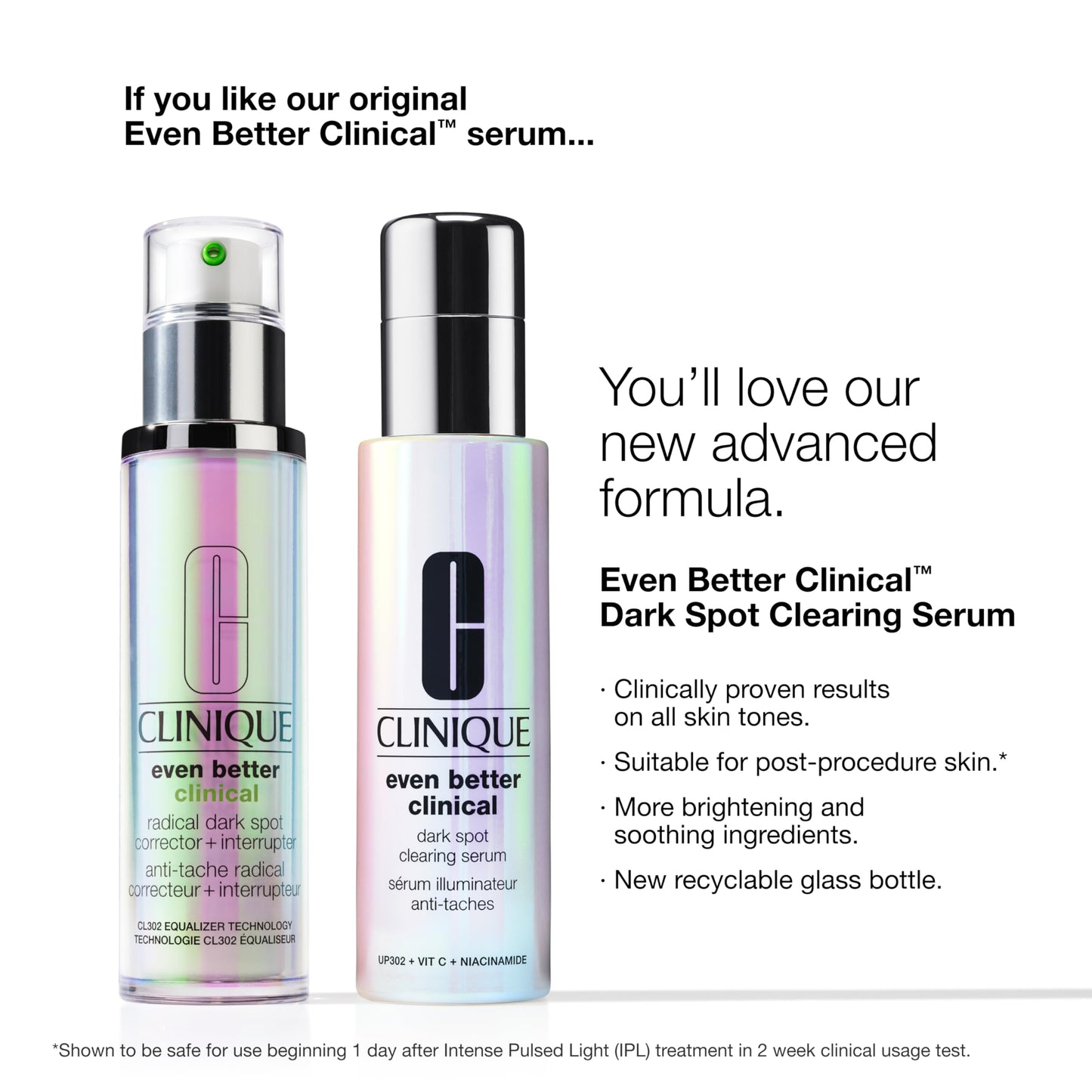 Clinique Even Better Clinical Dark Spot Clearing Vitamin C Face Serum For All Skin Types | Brightening + Soothing, 1 Fl Oz