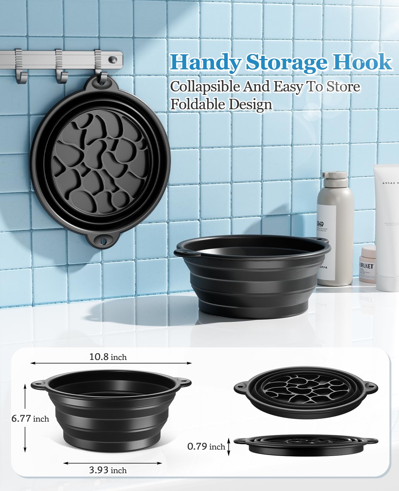 Face Ice Bath Bowl - Silicone Foldable Facial Ice Therapy Basin with Built-in Ice Tray, Cold Plunge Bowl for Skin Tightening, Puffiness Relief & Glowing Skin, Idea for Home & Travel