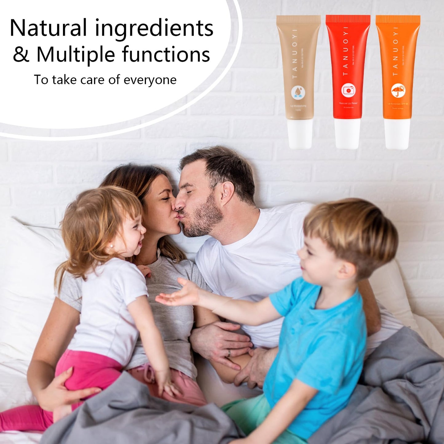 TANUOYI Lip Sunscreen Moisturizing and Repair Package SPF 30 - Summer Long Lasting Moisturized, Smooth Lips - 3 Flavors (Pack of 3)
