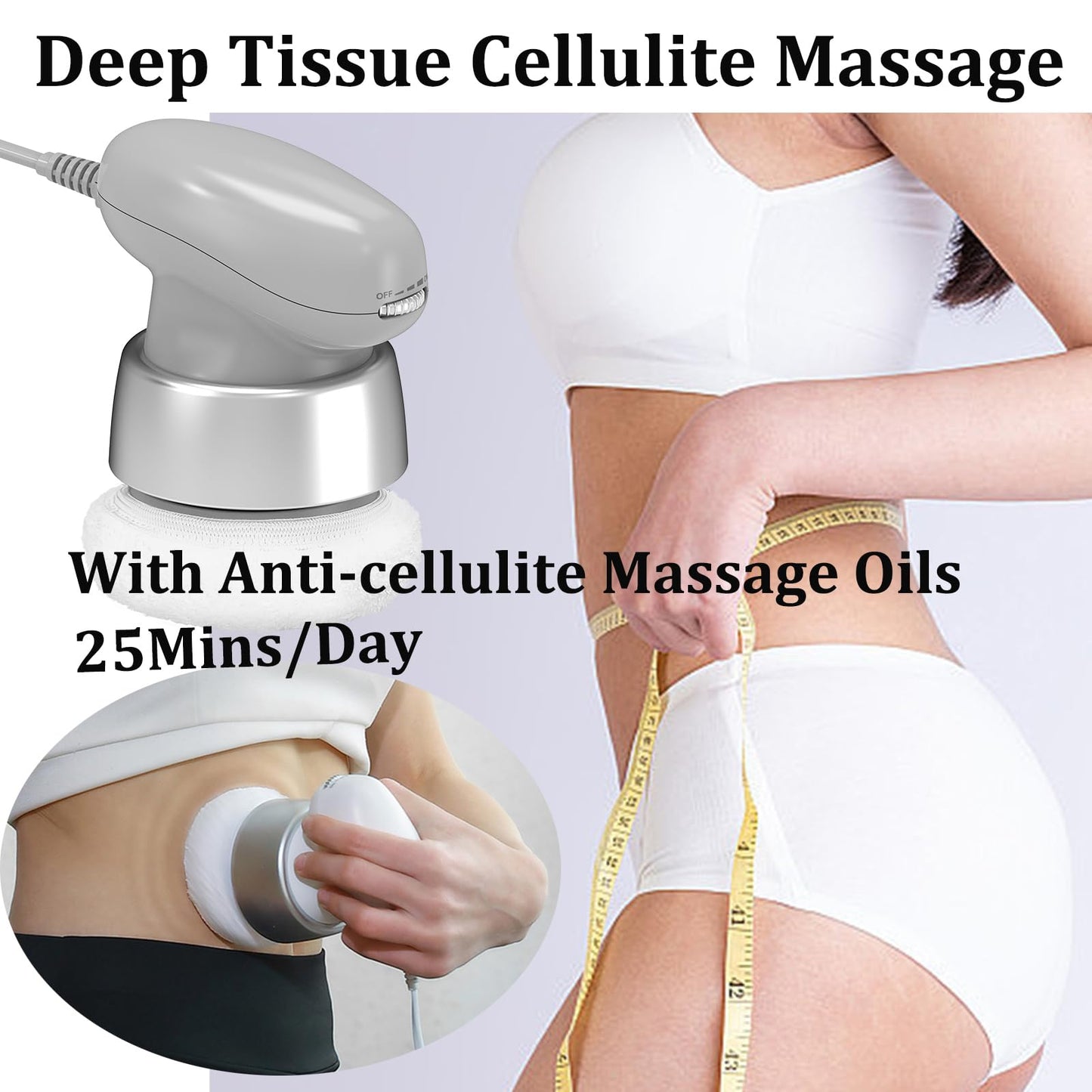 Body Sculpting Machine, Corded Anti Cellulite Massage Tool, Deep Tissue Lymphatic Drainage Handheld Full Body Massage Relaxing SPA Cellulite Fat Remover Oil Apply Belly Butt Limbs Tightening Shaping