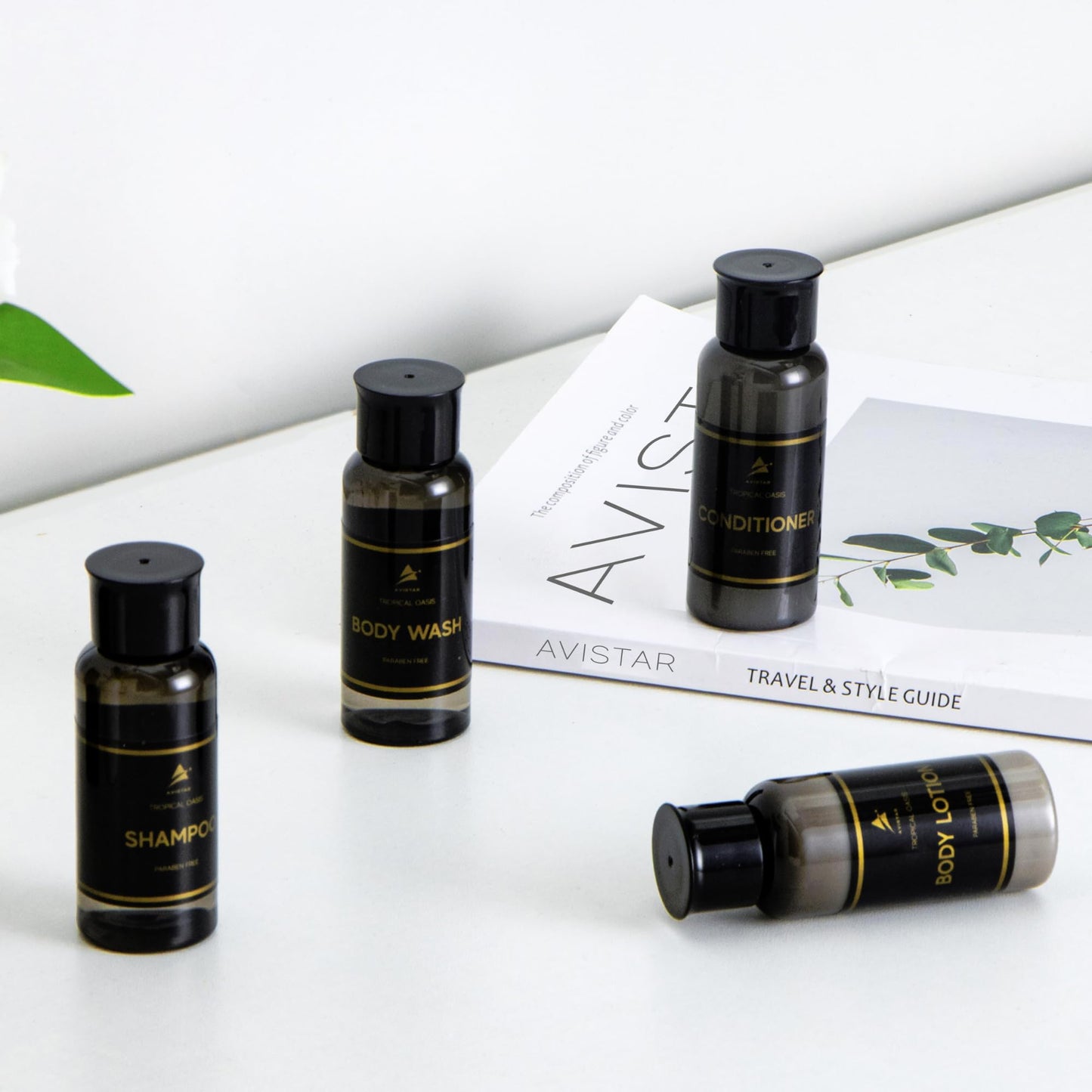 80 Piece Set Hotel Guest Soaps for Bathroom, Travel Size Bulk Toiletries Set, Supplies for Guests, 20 Pack w/ 20 Shampoo 20 Conditioner 20 Body Wash 20 Lotion